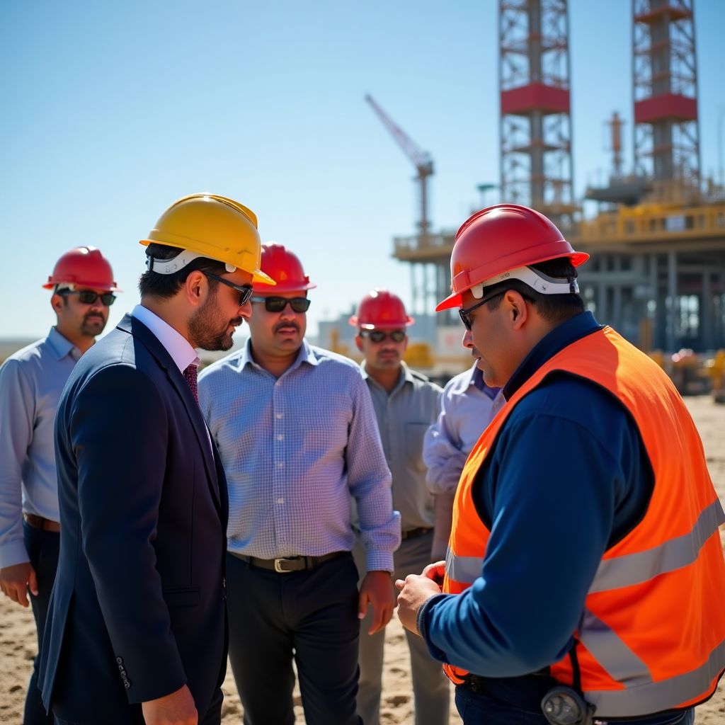 Equipo de PetroInvest en visita técnica